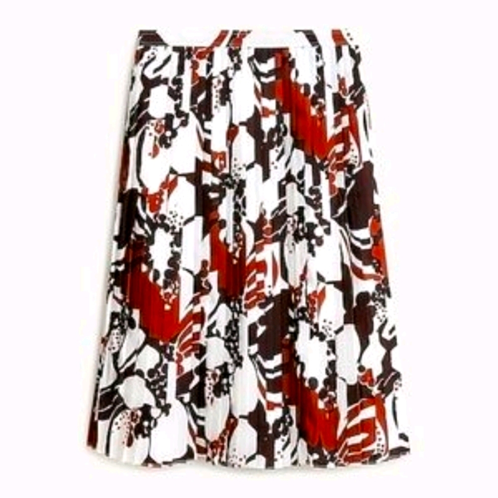 Pleated midi skirt in Ratti® cocoa floral